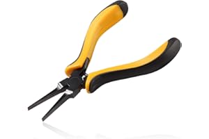 LEONTOOL 15 cm płaskie szczypce gładkie szczęki, szczypce do koralików, cienkie płaskie nos do produkcji biżuterii, rękodzieła, naprawy płytek PCB