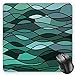 Produktbild BGLKCS Teal Mauspads,Abstract Mosaic Waves Ocean Inspired Expressionist Pattern Marine Design Image,Standard Size Rectangle Non-Slip Rubber Mousepad,Dark Green Aqua