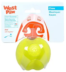 West Paw Design Zogoflex Jive Guaranteed Tough Dog Ball Chew Toy, Small 2.6-Inch, Granny Smith