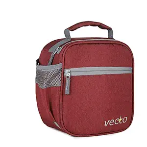 Vecto Insulated Lunch Bag Snacker for Office Men and Women Tiffin Bag for Kids (Maroon)