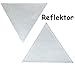 Produktbild 2 tlg. Set Reflektor - Signal-Sticker / selbstklebende Sticker - 7 cm * 7 cm - Reflektoren Leucht / Licht Aufnäher Applikation - Patch - Leuchtreflektoren - Sicherheit im Straßenverkehr / Reflektorsticker - im Dunkeln / Winter - selbstklebend - Reflex