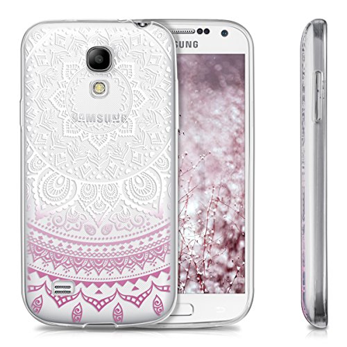 kwmobile Funda para Samsung Galaxy S4 Mini - Carcasa de  TPU  para m  vil y dise  o de Sol hind   en  Violeta Blanco Transparente 