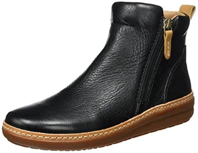 clarks leather side zip ankle boots