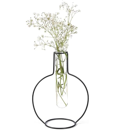 Vaso Decorativo Balvi Silhouette - Design Yoga In Metallo E Vetro, Nero - Foto 10