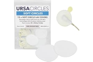 URSA STRAPS URSA Soft Circles : étuis souples réutilisables qui fournissent un pare-vent et un camouflage pour les microphones lavalier - blanc
