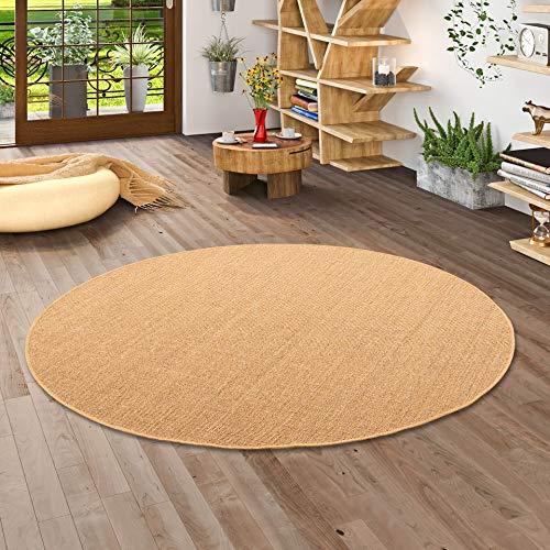 Sisal Natur Teppich Astra Nuss Rund in 7 Größen