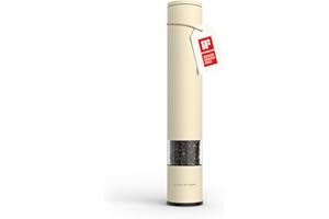 ‎LARS NYSØM LARS NYSØM Młynek do soli i pieprzu ręczny duży (28,8 cm) z regulowanym ceramicznym mechanizmem mielącym od grubego do drobnego I Młynek do przypraw w designie (1 sztuka) (Almond Beige)