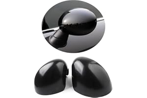 UVCANY MINI Coperture per specchietti laterali, per portiera dell'auto, per Mini Cooper One/D/SD/S/JCW Serie F F54 F55 F56 F57 F60 2014-2019.6 (Nero, serie F senza foro luminoso)