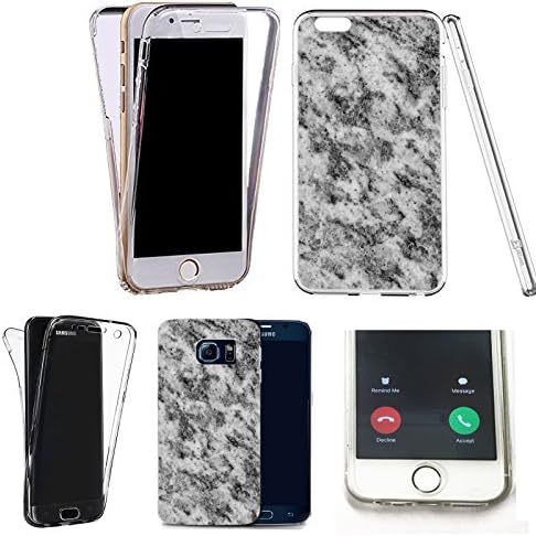 360° silicone gel full body Case Cover for apple iphone 4 &amp; 4s marble design 128