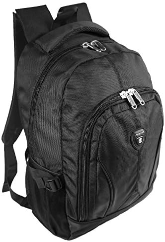 High Quality Mens Womens Small Large Hand Luggage School Cabin Laptop Backpack Rucksack Bag (Large Plain Black)