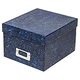 Ácido y lignina. ALBOX57BLUE rígido álbum de fotos de fotografía de caja de regalo de almacenamiento de Company. Store up 5 cajas de almacenamiento para 7 permiten el paso de la 700 (13 x 18 cm) fotos azul marino y blanco efecto mármol