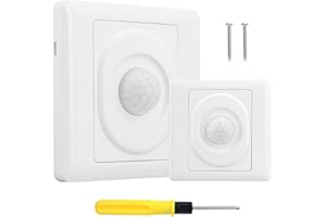 Acmerota PIR Motion Sensor Light Switch PIR Occupancy Sensor Switch 120 Degree Motion Sensor Light Switch with Occupancy Sensor Wall Mounted Automatic Switch 2 Core 50W 180V-240V