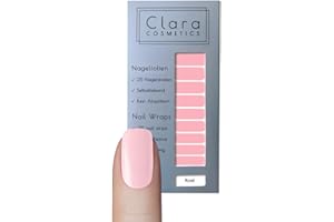 Clara Cosmetics pellicola per unghie "Rosé" - smalto adesivo per unghie, 25 strisce di unghie adesive, foglie per le unghie, Nail Wraps, Nail Art, Nail Sticker, lunga durata