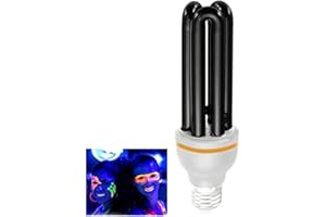 Sysow E27 UV Lamp 15W Disco DJ Light Black 110V 220V Bulb Black Light CFL Bulb Night Club Bar Germicidal Lamp Pest Control Light for Bar Celebrations Birthdays Shops