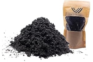 WYSKONT Aquarium Kies Schwarz - Aquarium-Sandkies 1 kg – 0,6-1,2 mm – Aquarium Kies - Aquarium Deko – Aquarium Bodengrund - Quarzsand - Aquarium Dekoration