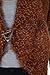 (7456-4) Chunky Soft Hair Knit Bolero Brooch Pin Front Burnt Orange (SM)
