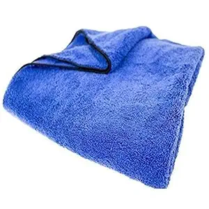 UNISPUN Microfiber Cloth 40x40Cms, Dual Layer Towel,1200 GSM (Blue) Multi-Purpose Super Soft Absorbent Cleaning Towels for Home, Kitchen, Car, Cleans & Polishes Everything in Your Home. (1)