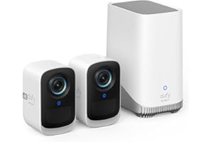 eufy Security S300 eufyCam 3C 2-Cam Kit Security Camera Outdoor Wireless, 4K Camera, Expandable Local Storage Up To 16TB, Face Recognition AI, Spotlight, Color Night Vision, No Monthly Fee