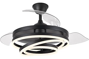 FABRILAMP Ventilador 72w Dc Kai Negro 3 Aspas Transp. 6Vel. 3 Colores 43/58x50/107 C/remoto,memoria Y temp. 6120lm