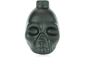OCARINAWIND “OW” Screaming Black Skull Whistle, Aztec Death Whistle