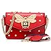 Produktbild Damen Umhängetasche Mode Bienentasche Umhängetasche Mamabeutel Kettenbeutel Mädchen Tasche (21X8X15cm, Rot)