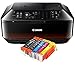 Produktbild Canon Pixma MX725 MX-725 All-in-One Farbtintenstrahl-Multifunktionsgerät (Drucker, Scanner, Kopierer, Fax, USB, WLAN, LAN, Apple AirPrint) Schwarz + 5er Set IC-Office XL Tintenpatronen 550XL 551XL