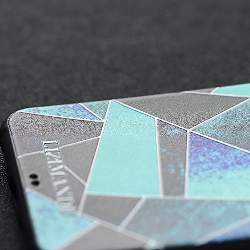 Huawei P8 Lite 2017 Funda Lizimandu 3D Patr  n Protectiva Carcasa de Silicona Gel TPU estrecha Case Cover Para Huawei P8 Lite 2017 Fragmento De Verde Green Fragment 