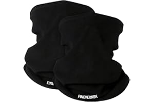 FINEVERNEK 2 Piezas Calentador de Cuello para Moto, Bufanda Tubular Multifuncional, Calentador de Cuello Vellón Invierno, Cuello Térmico para Actividades al Aire Libre, a Prueba de Viento y Nieve