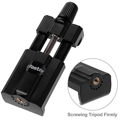 Vastar Mobile Phone Mount Tripod Adapter, Smart Phone Tripod Holder, Black Smartphone Tripod Mount, Cell Phone Mount Adapter