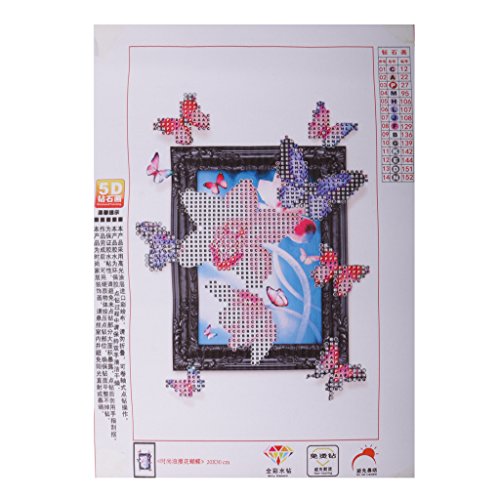Gazechimp 5d DIY Diamant Wandbilder Romantische Schmetterling Handwerk Stich Hausdekor - 5