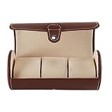 Armbanduhr Rolle Fall 3 Slots Armbanduhr Roller Box Schmuck Organizer Box PU Leder Reise Aufbewahrung Watch Holder Schutzhülle für Damen und Herren