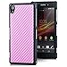 Produktbild Saxonia® Sony Xperia Z2 Hülle Case Schutzhülle Cover Slim Design in Carbon-Optik Rosa