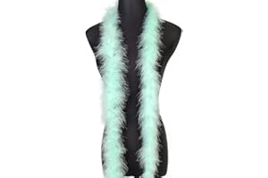 WANRUIDA 2 Yards 20G Fluffy Marabou Mint green Feather Boa for DIY Craft Sewing Trim Home Wedding Party Christmas Decoration