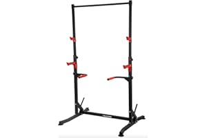 Pull up Fitness Squat Rack v2/Barra de tracción Ajustable/Barra Fija/Developper reclinado/Pull up Bar/Jaula de Squat/ DIPS BAR de Metal