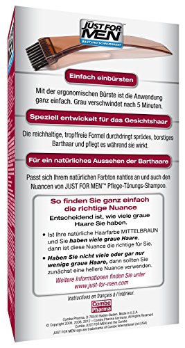 Just For Men Brush in Color Gelformel Bart Und Schnurrbart Mittelbraun - 3