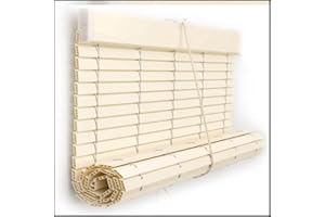 P T PERTONI TENDE Persiana Alicantina enrolable Color Marfil de PVC a Medida | PERTONI TENDE (Ancho 80cm X 110cm Largo)