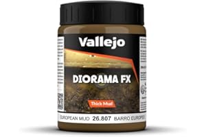 Vallejo Diorama FX Pintura Acrílica Barro Acado Realista, 200 ml. Para Simular Texturas de Terreno, Tierra, Nieve, Agua y Barro para Maquetas para Modelismo