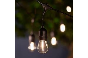 SOLAR CENTRE SolarCentre® Madison Outdoor Solar Powered Drop Bulb Festoon Lights - Set of 10