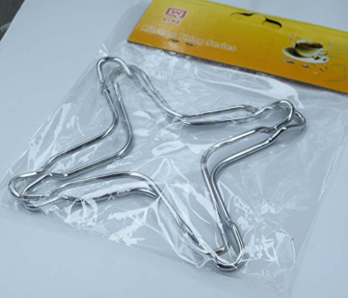 TOME (2Pcs) verchromt Metall Herd Top Kaffeemaschine Moka Trivet Topf Stand Kochherd Kochtopf Topf Herd Trivet Für Moka 3cup 6cup 9cup 12cup - 5