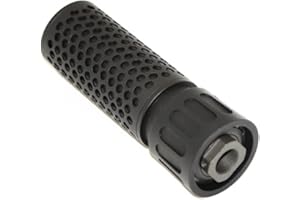 AIRSOFT WEBSITE Airsoft Softair Ausrüstung 5KU 125mm KAC Style QDC/CQB Airsoft Suppressor verlängert Fassrohr Barrel Tube mit -14mm CCW Flashider Schwarz