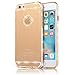 Produktbild Sunroyal iPhone 6 6S 4.7" Hülle Gold TPU Case Schutzhülle Silikon Rückseite Klar Clear Case Durchsichtig Bumper Zurück Bling Crystal Kirstall Diamant Strass Rhinestone Frame Rahmen