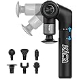 Kica EVO Muscle Massage Gun with Adjustable Arm & 12.9''Extendable Pole for Professional Deep Tissue Back Massage,Athletes Pain Relief Handheld Portable Massager,Built-in Heat Compress,6 Heads