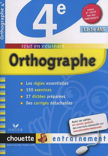 couverture de : Orthographe 4e couverture de : Orthographe 4e