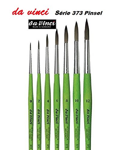 DaVinci Série 373 Set de 7 Pinceaux Rond Synthetique 0,2,4,6,8,10,12