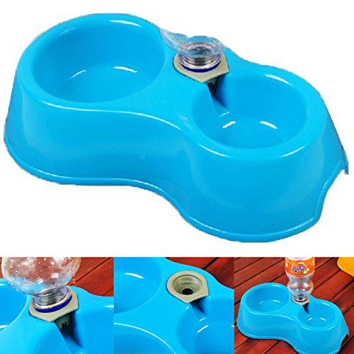 NK-store-pet-puppy-cat-automatic-water-dispenser-and-food-dish-feeding-bowl-blue