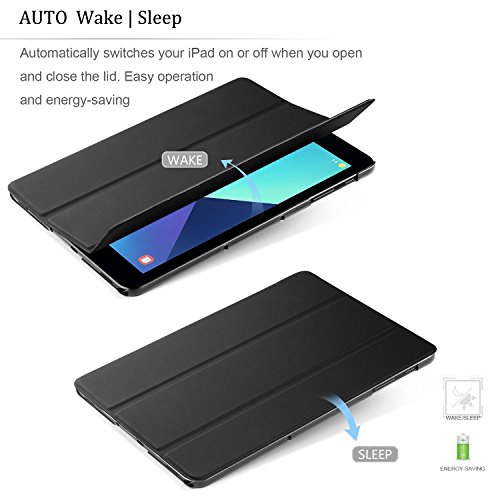 Samsung Galaxy Tab S3 9.7 Hülle, IVSO hochwertiges PU Leder Etui – mit Standfunktion, super 360° Anti-Wrestling, ist für Samsung Galaxy Tab S3 9.7 Tablet PC (Schwarz) - 3