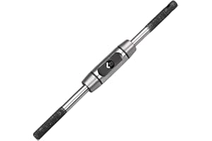 sourcing map Adjustable Tap Wrench Handle, for Metric M2-M8 Taps, Thread Tap Holder Reamer Hand Tapping Tool for Machinist Repair, Die-Casting Body