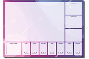 CSM Sous-mains design A3 Purple, agenda semainier, - 50 feuilles par sous-main - Papier épais 90 g/m² - Format A3 (A3 seul paquet de 1 bloc)
