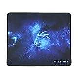 Jeecoo Gaming Mouse Pad Impermeabile Tappetino Mouse con sui bordi Base in Gomma antiscivolo Superficie liscia e di Strutturato Speciale Supporto (320 * 270 * 3mm, Blu)