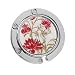 Imported Table Foldable Portable Purse Bag Hanger Handbag Hook Lock Holder Flower Red RS.240.00